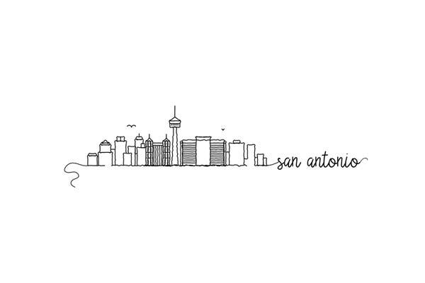 Kharin Hanes: San Antonio Skyline by Kharin Hanes