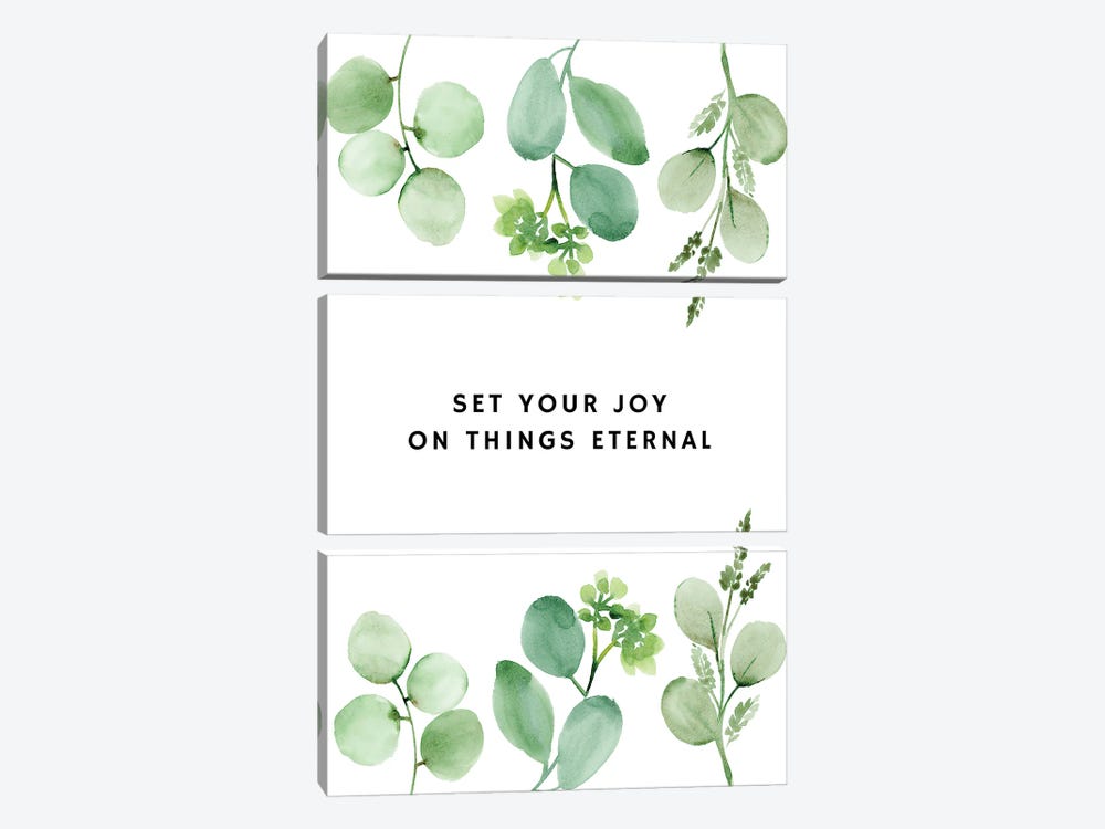 Set Your Joy On Things Eternal by Kharin Hanes 3-piece Canvas Artwork