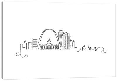 St Louis Skyline Canvas Art Print - St. Louis Skylines