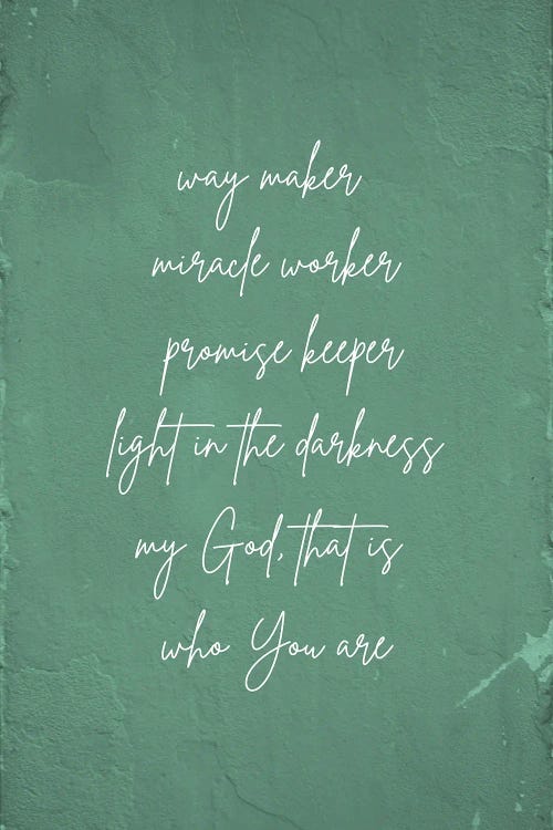 Waymaker Lyrics by Kharin Hanes wall art
