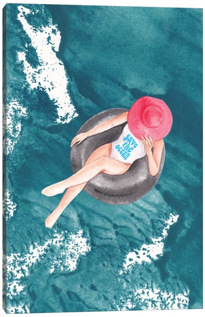 Save The Ocean Canvas Art Print - Environmental Conservation Art