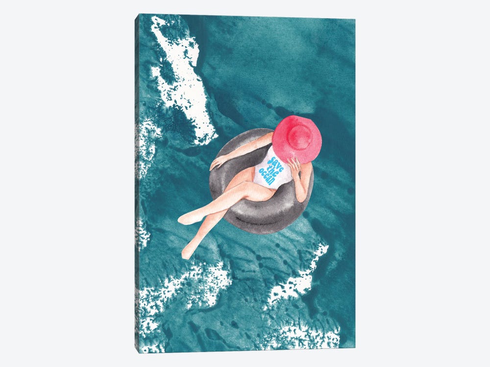 Save The Ocean by Kharin Hanes 1-piece Canvas Print
