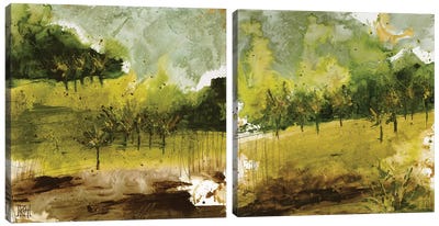 Griffith Park Diptych Canvas Art Print - Art Sets | Triptych & Diptych Wall Art