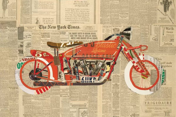 Motorcycles: Vintage Red by Kelsey Hochstatter
