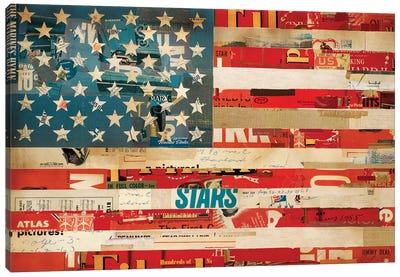 May of '76, Stitch by Stitch Canvas Art Print - American Flag Art