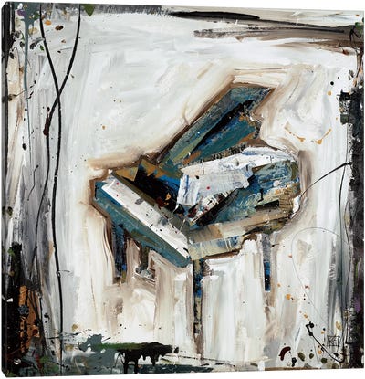 36" x 30" Pianoman Black and White Original Modern Oil Painting on Canvas 