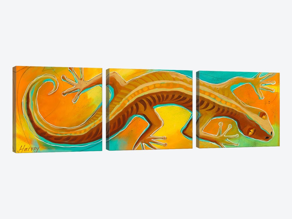 Lizard by Kristin Harvey 3-piece Canvas Print