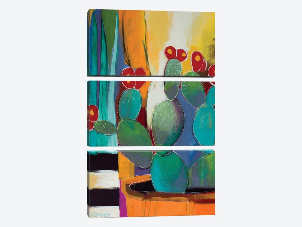 In The Courtyard by Kristin Harvey 3-piece Canvas Wall Art