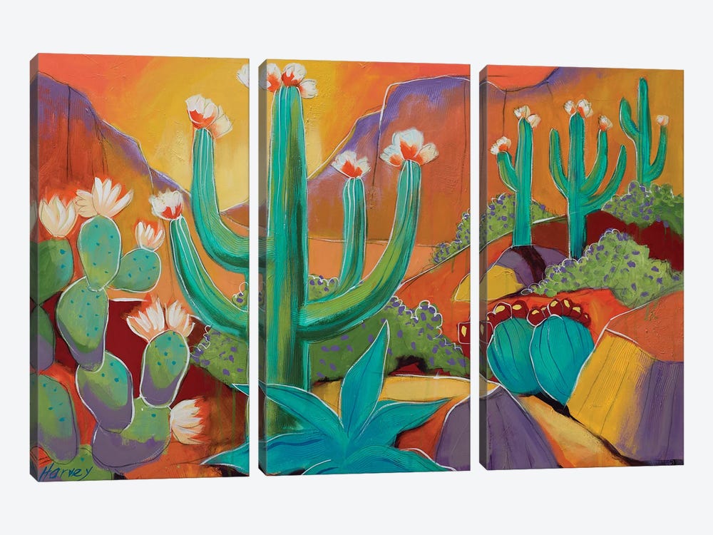 Spring In Green Valley by Kristin Harvey 3-piece Canvas Art