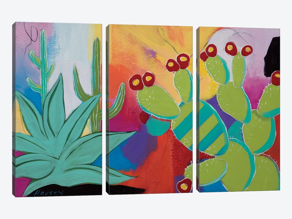 The Agave And The Pear by Kristin Harvey 3-piece Canvas Art