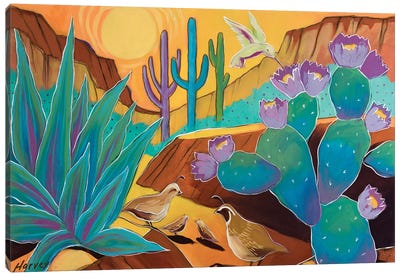 Our Beautiful Desert Canvas Art Print - Large Colorful Accents