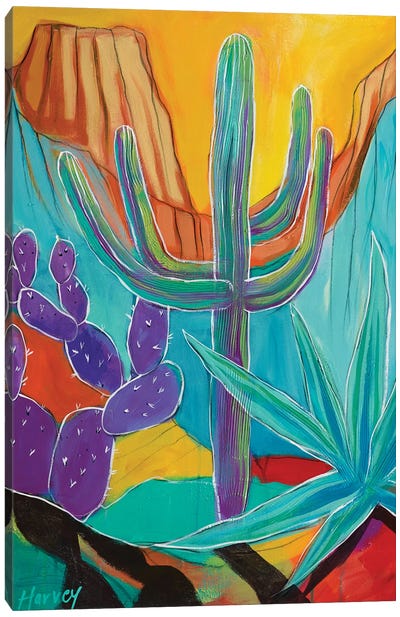 The Unicorn Canvas Art Print - Cactus Art