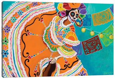 Baile De Memoria Canvas Art Print - Large Colorful Accents