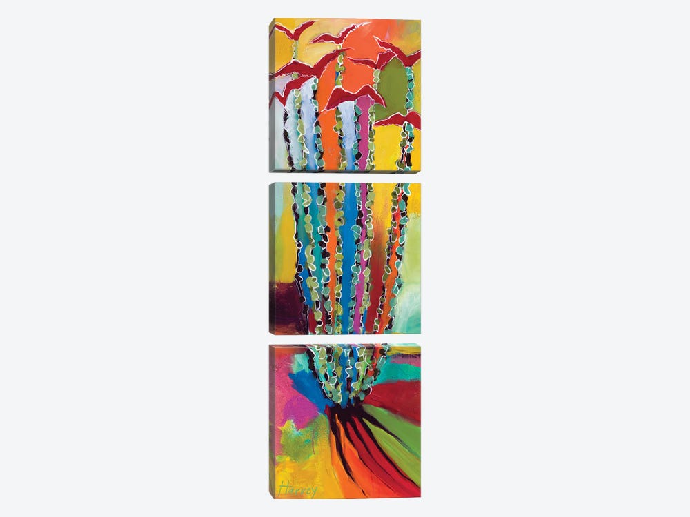 Ocotillo Pop by Kristin Harvey 3-piece Canvas Art