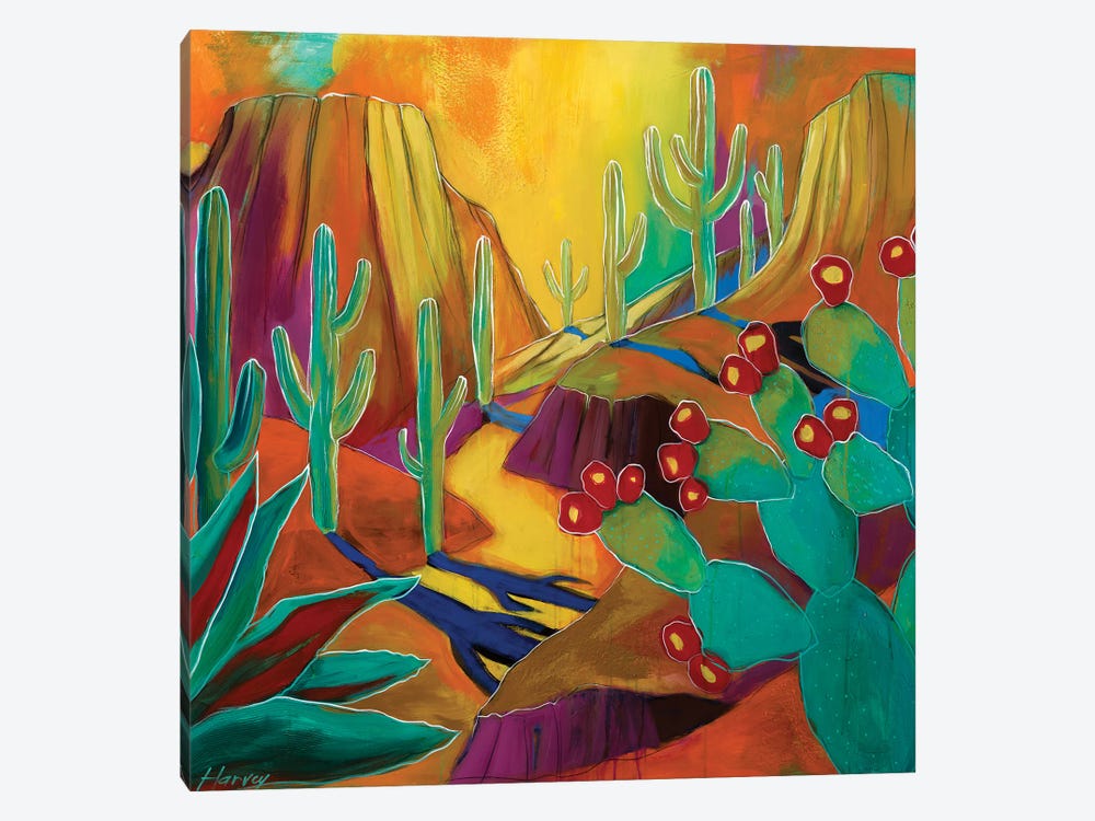 Our Colorful Desert by Kristin Harvey 1-piece Canvas Art Print