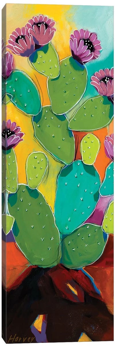 Prickly Pastels Canvas Art Print - Southwest Décor