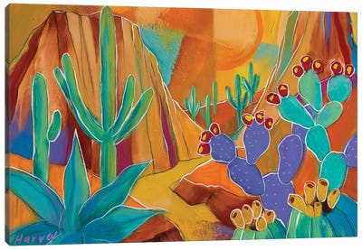 A Path To Somewhere Canvas Art Print - Cactus Art
