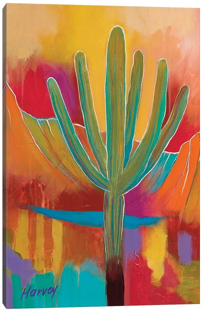 Desert Rains Canvas Art Print - Cactus Art
