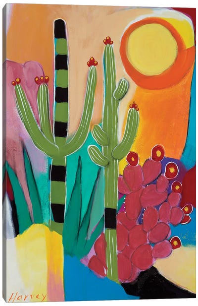 Desert Dreamin' Canvas Art Print - Cactus Art