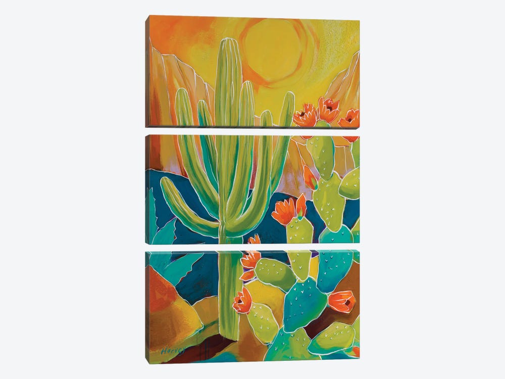 Prickly Blooms by Kristin Harvey 3-piece Canvas Art Print