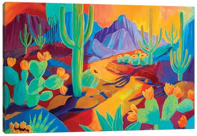 Love Leads The Way Canvas Art Print - Cactus Art