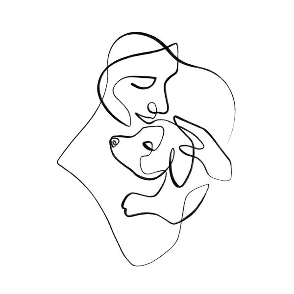 Dane Khy: With Her Dog III by Dane Khy