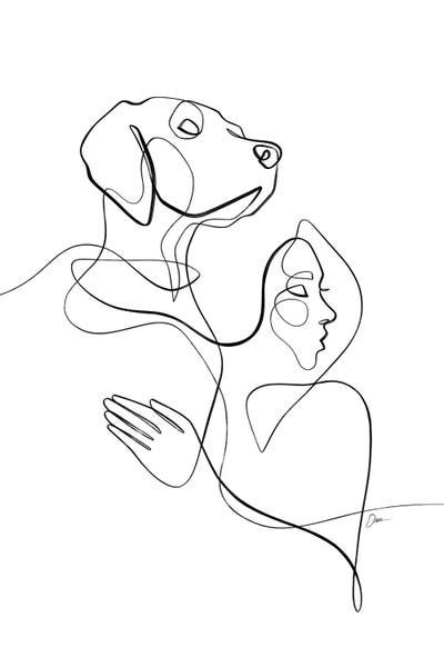 Dane Khy: Honor The Bond No. 5 / Dog & Woman by Dane Khy
