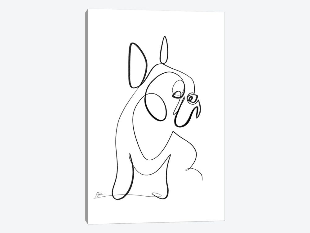 French Bulldog With One Line by Dane Khy 1-piece Canvas Wall Art