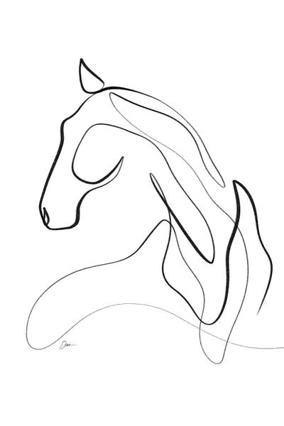 Dane Khy: Equus No. 13 / Horse With One Line by Dane Khy