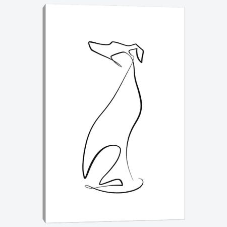 Whippet Greyhound Dog Canvas Print #KHY115} by Dane Khy Canvas Art Print