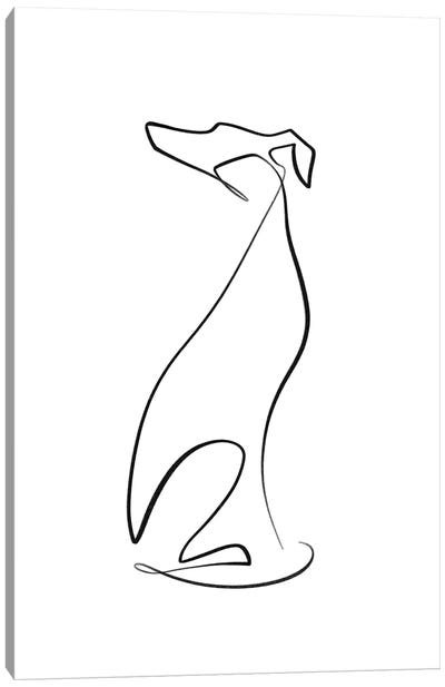Whippet Greyhound Dog Canvas Art Print - Greyhound Art