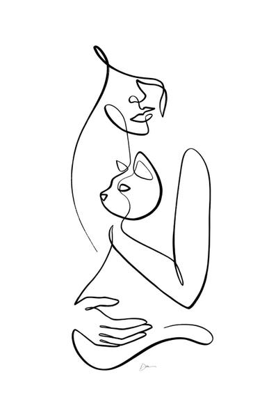 Cat Lady No 1 by Dane Khy framed wall art