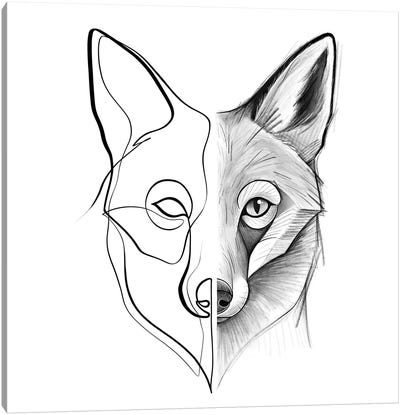 Distinct Fox Canvas Art Print - Dane Khy