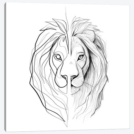 Distinct Lion Canvas Print #KHY18} by Dane Khy Canvas Print
