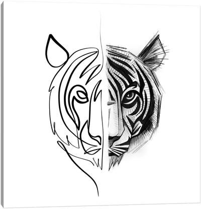 Distinct Tiger Canvas Art Print - Dane Khy