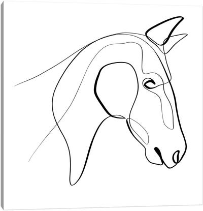 Horse I Canvas Art Print - Line Art