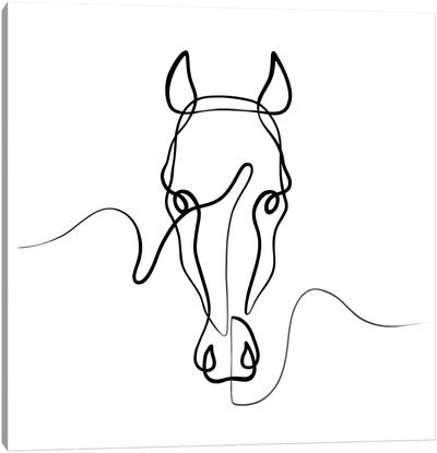 Horse II Canvas Art Print - Line Art