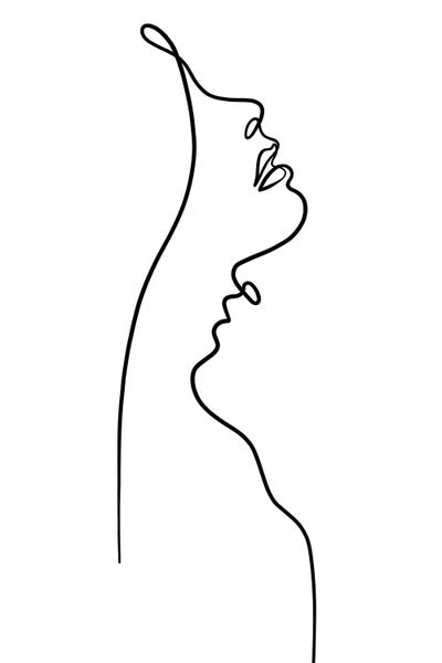 Large Modern Art - Canvas Prints: Lips Like Compass by Dane Khy