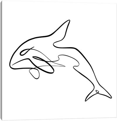 Orca Whale I Canvas Art Print - Minimalist Nursery
