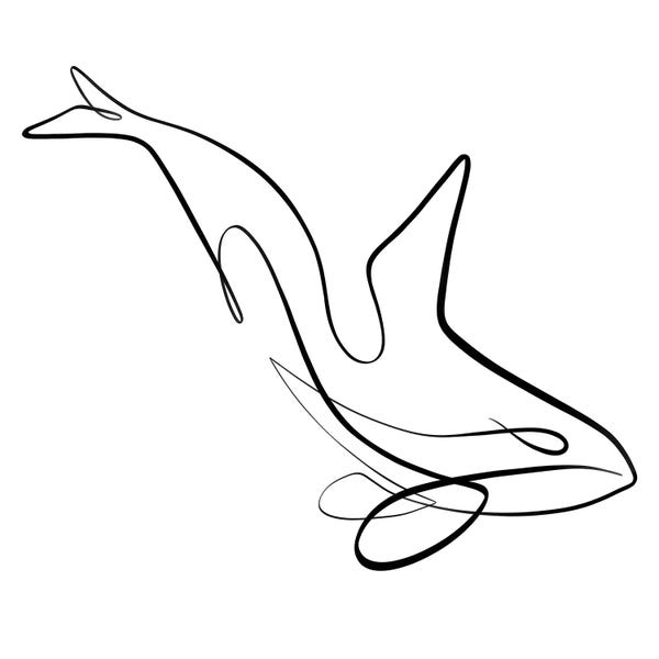 Kids Ocean Life Art: Orca Whale II by Dane Khy