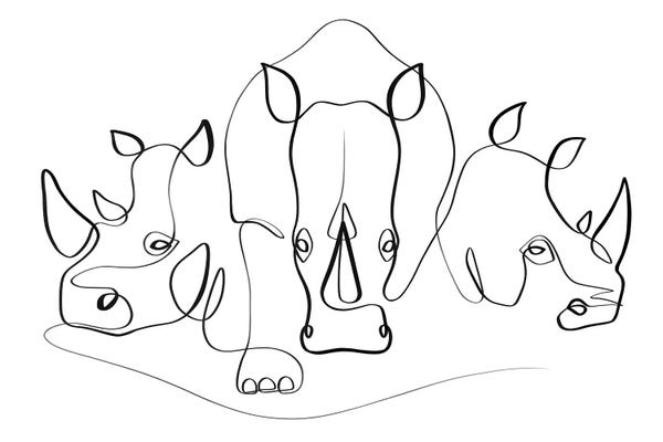 Rhinoceroses: The Last Three by Dane Khy