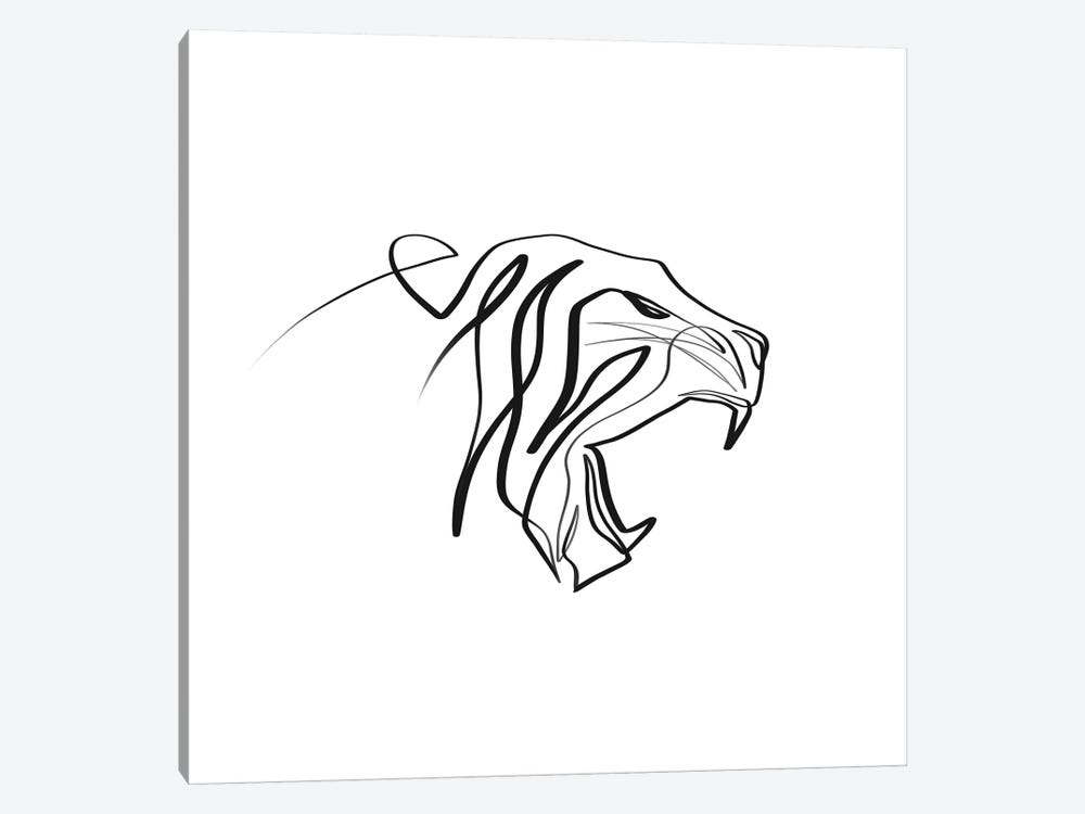 Tiger by Dane Khy 1-piece Canvas Art