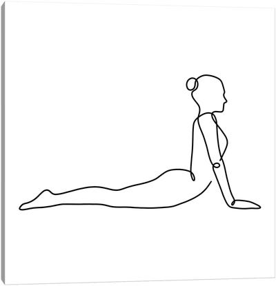 Yoga Cobra Square Canvas Art Print - Fitness Fanatic