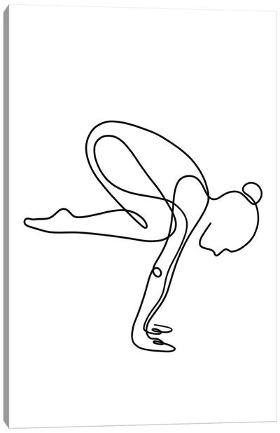 Yoga Crane Canvas Art Print - Athlete Art
