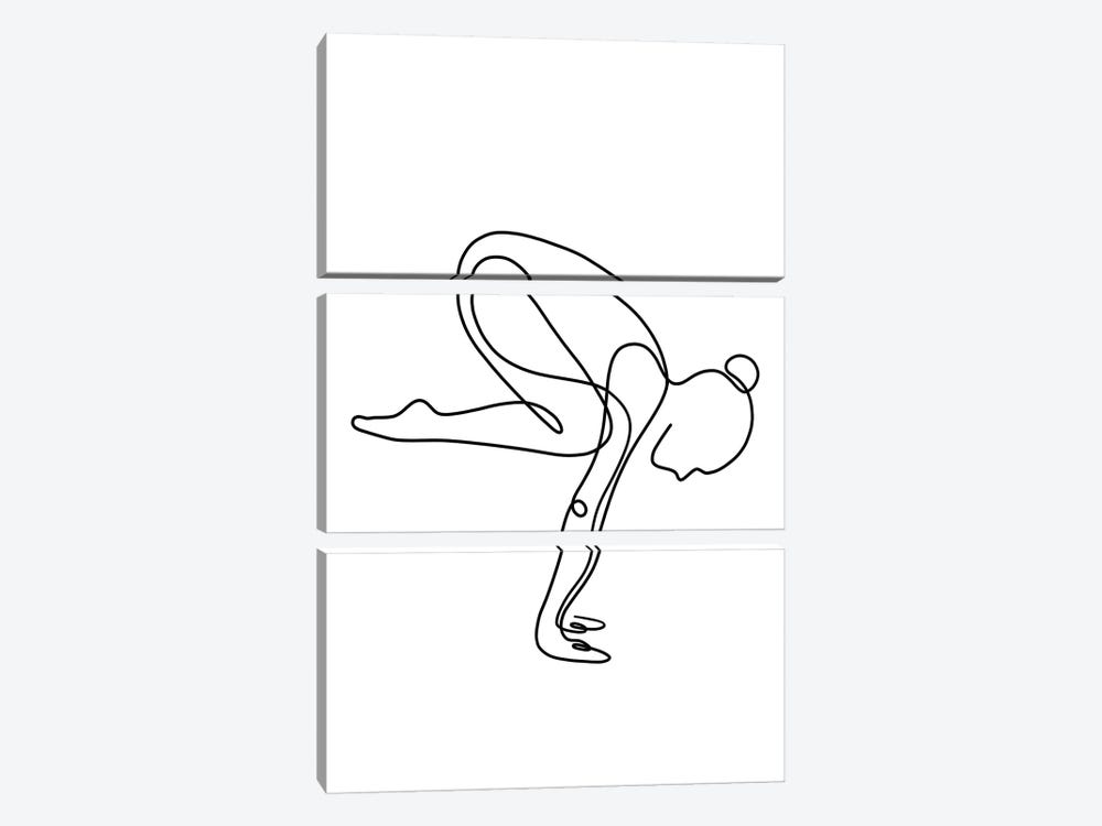 Yoga Crane by Dane Khy 3-piece Canvas Art