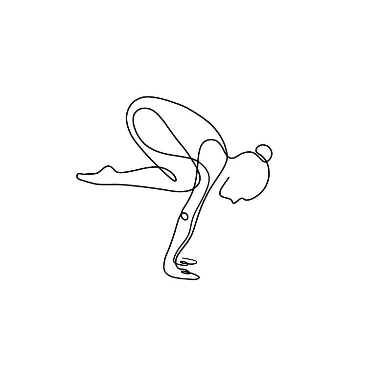 Yoga Crane Square by Dane Khy wall art