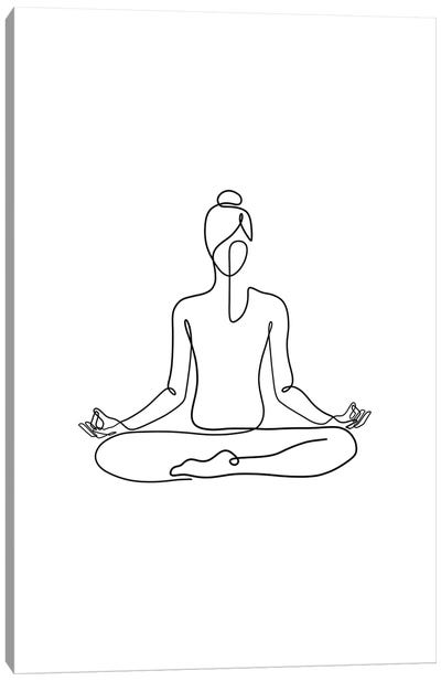 Yoga Namaste Canvas Art Print - Fitness Art