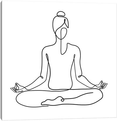 Yoga Namaste Square Canvas Art Print - Zen Master