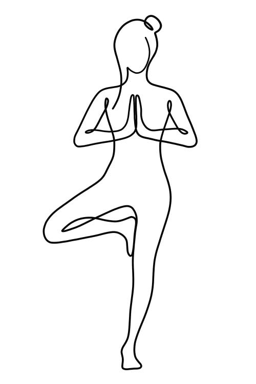 Yoga Tree Pose by Dane Khy wall art