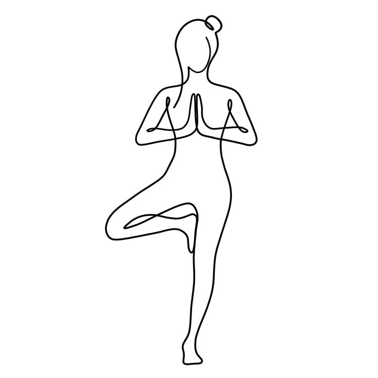 Yoga Tree Pose Square by Dane Khy wall art